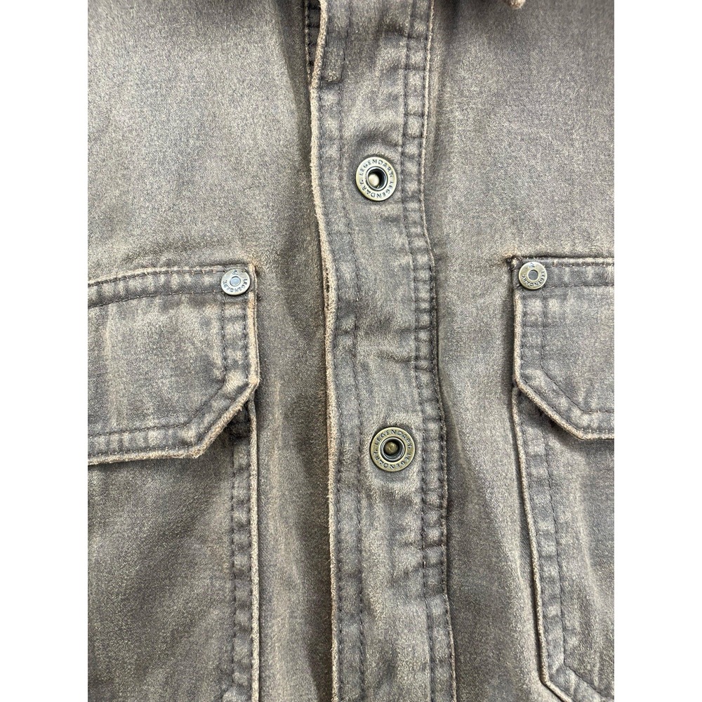 Legendary Whitetails Journeyman Jacket Shirt Mens M Waxed Plaid Lined Brown - Picture 7 of 12